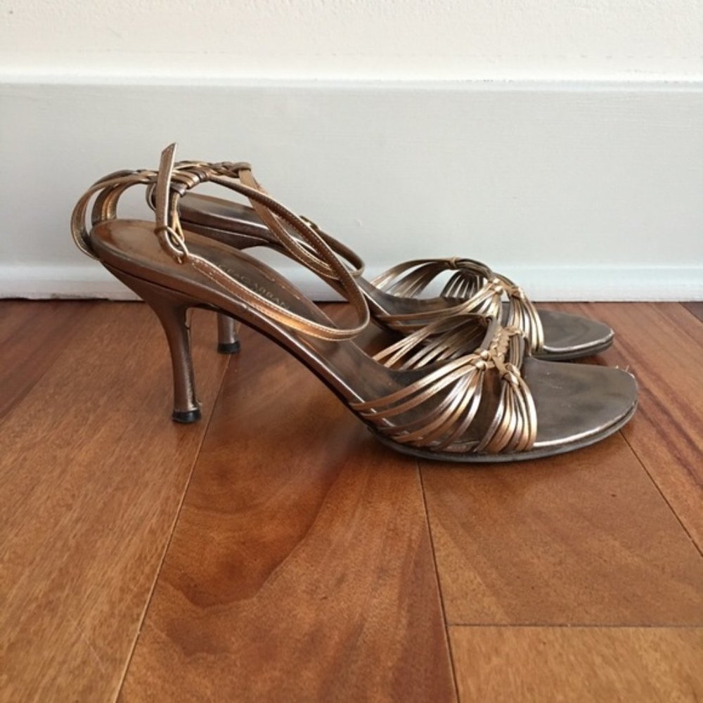 Dolce & Gabbana Metallic Braided Sandals, Size 39